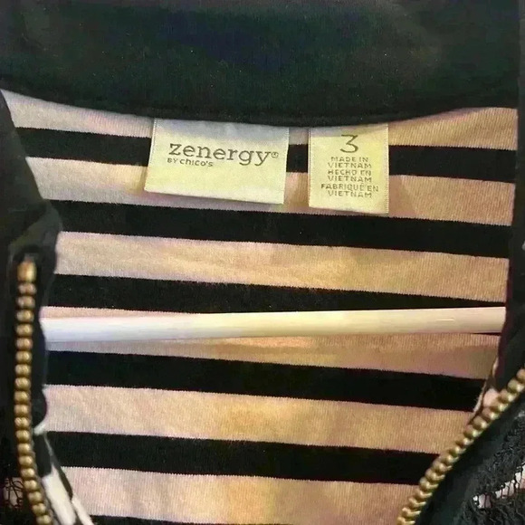 CHICO ZYNERGY SIZE 3 Zip-Up JACKET/CARDIGAN - Picture 5 of 7